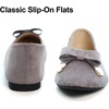 image:imageHee grand Womens Pointed Toe Ballet Flats with Bow Metal Buckle Comfortable SlipOn Dress Shoes for OfficeGrey