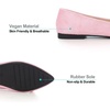 image:imageHee grand Womens Pointed Toe Ballet Flats with Bow Metal Buckle Comfortable SlipOn Dress Shoes for OfficePink