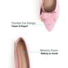 image:imageHee grand Womens Pointed Toe Ballet Flats with Bow Metal Buckle Comfortable SlipOn Dress Shoes for OfficePink