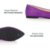 image:imageHee grand Womens Pointed Toe Ballet Flats with Bow Metal Buckle Comfortable SlipOn Dress Shoes for OfficePurple