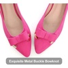 image:imageHee grand Womens Pointed Toe Ballet Flats with Bow Metal Buckle Comfortable SlipOn Dress Shoes for OfficeRose