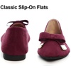 image:imageHee grand Womens Pointed Toe Ballet Flats with Bow Metal Buckle Comfortable SlipOn Dress Shoes for OfficeWine Red