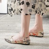 image:imageHee grand Womens Pointed Toe Shallow Ballet Flats Lace Fashion Rhinestone BowKnot Flat Shoes Slip On Work Shoes1red