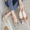 image:imageHee grand Womens Pointed Toe Shallow Ballet Flats Lace Fashion Rhinestone BowKnot Flat Shoes Slip On Work Shoes3black