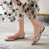 image:imageHee grand Womens Pointed Toe Shallow Ballet Flats Lace Fashion Rhinestone BowKnot Flat Shoes Slip On Work Shoes3red