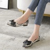 image:imageHee grand Womens Pointed Toe Shallow Ballet Flats Lace Fashion Rhinestone BowKnot Flat Shoes Slip On Work Shoes4black