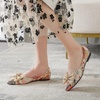 image:imageHee grand Womens Pointed Toe Shallow Ballet Flats Lace Fashion Rhinestone BowKnot Flat Shoes Slip On Work Shoes4red