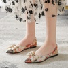 image:imageHee grand Womens Pointed Toe Shallow Ballet Flats Lace Fashion Rhinestone BowKnot Flat Shoes Slip On Work Shoes4red