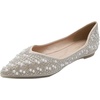 image:imageHee grand Womens Slip On Pointed Toe Ballet Flats Rhinestone Sequins Fashion Flat Shoes for Work Wedding Dress Shoes2apricot