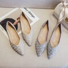 image:imageHee grand Womens Slip On Pointed Toe Ballet Flats Rhinestone Sequins Fashion Flat Shoes for Work Wedding Dress Shoes2apricot