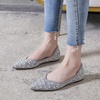 image:imageHee grand Womens Slip On Pointed Toe Ballet Flats Rhinestone Sequins Fashion Flat Shoes for Work Wedding Dress Shoes2purple