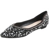 image:imageHee grand Womens Slip On Pointed Toe Ballet Flats Rhinestone Sequins Fashion Flat Shoes for Work Wedding Dress Shoes3black