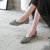 image:imageHee grand Womens Slip On Pointed Toe Ballet Flats Rhinestone Sequins Fashion Flat Shoes for Work Wedding Dress Shoes3green