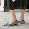 image:imageHee grand Womens Slip On Pointed Toe Ballet Flats Rhinestone Sequins Fashion Flat Shoes for Work Wedding Dress Shoes3green