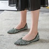 image:imageHee grand Womens Slip On Pointed Toe Ballet Flats Rhinestone Sequins Fashion Flat Shoes for Work Wedding Dress Shoes3green