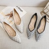 image:imageHee grand Womens Slip On Pointed Toe Ballet Flats Rhinestone Sequins Fashion Flat Shoes for Work Wedding Dress Shoes4apricot