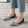image:imageHee grand Womens Slip On Pointed Toe Ballet Flats Rhinestone Sequins Fashion Flat Shoes for Work Wedding Dress Shoes4black