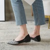 image:imageHee grand Womens Slip On Pointed Toe Ballet Flats Rhinestone Sequins Fashion Flat Shoes for Work Wedding Dress Shoes4black