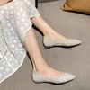 image:imageHee grand Womens Slip On Pointed Toe Ballet Flats Rhinestone Sequins Fashion Flat Shoes for Work Wedding Dress Shoes5apricot