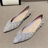 image:imageHee grand Womens Slip On Pointed Toe Ballet Flats Rhinestone Sequins Fashion Flat Shoes for Work Wedding Dress Shoes5purple