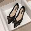 image:imageHee grand Womens Slip On Pointed Toe Flats Fashion Pearl Metal Buckle Ballet Flat Shoes Dress Shoes Wear to Work2black