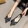 image:imageHee grand Womens Slip On Pointed Toe Flats Fashion Pearl Metal Buckle Ballet Flat Shoes Dress Shoes Wear to Work2black