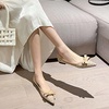 image:imageHee grand Womens Slip On Pointed Toe Flats Fashion Pearl Metal Buckle Ballet Flat Shoes Dress Shoes Wear to Work2khaki