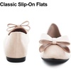 image:imageHee grand Womens Slip on Retro Plaid Bow Ballet Flats Pointed Toe Dress Shoes450apricot