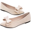 image:imageHee grand Womens Slip on Retro Plaid Bow Ballet Flats Pointed Toe Dress Shoes450apricot