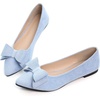 image:imageHee grand Womens Slip on Retro Plaid Bow Ballet Flats Pointed Toe Dress Shoes450baby Blue