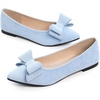 image:imageHee grand Womens Slip on Retro Plaid Bow Ballet Flats Pointed Toe Dress Shoes450baby Blue