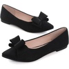 image:imageHee grand Womens Slip on Retro Plaid Bow Ballet Flats Pointed Toe Dress Shoes450black