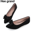 image:imageHee grand Womens Slip on Retro Plaid Bow Ballet Flats Pointed Toe Dress Shoes450black