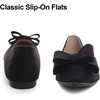 image:imageHee grand Womens Slip on Retro Plaid Bow Ballet Flats Pointed Toe Dress Shoes450black