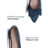image:imageHee grand Womens Slip on Retro Plaid Bow Ballet Flats Pointed Toe Dress Shoes450blue