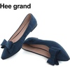 image:imageHee grand Womens Slip on Retro Plaid Bow Ballet Flats Pointed Toe Dress Shoes450blue