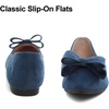 image:imageHee grand Womens Slip on Retro Plaid Bow Ballet Flats Pointed Toe Dress Shoes450blue