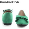 image:imageHee grand Womens Slip on Retro Plaid Bow Ballet Flats Pointed Toe Dress Shoes450grass Green