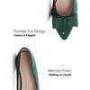 image:imageHee grand Womens Slip on Retro Plaid Bow Ballet Flats Pointed Toe Dress Shoes450green