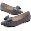 image:imageHee grand Womens Slip on Retro Plaid Bow Ballet Flats Pointed Toe Dress Shoes450grey