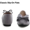 image:imageHee grand Womens Slip on Retro Plaid Bow Ballet Flats Pointed Toe Dress Shoes450grey