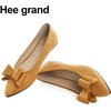 image:imageHee grand Womens Slip on Retro Plaid Bow Ballet Flats Pointed Toe Dress Shoes450khaki