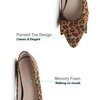 image:imageHee grand Womens Slip on Retro Plaid Bow Ballet Flats Pointed Toe Dress Shoes450leopard Brown
