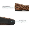 image:imageHee grand Womens Slip on Retro Plaid Bow Ballet Flats Pointed Toe Dress Shoes450leopard Brown