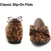 image:imageHee grand Womens Slip on Retro Plaid Bow Ballet Flats Pointed Toe Dress Shoes450leopard Brown