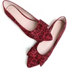 image:imageHee grand Womens Slip on Retro Plaid Bow Ballet Flats Pointed Toe Dress Shoes450leopard Red