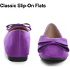 image:imageHee grand Womens Slip on Retro Plaid Bow Ballet Flats Pointed Toe Dress Shoes450purple