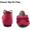 image:imageHee grand Womens Slip on Retro Plaid Bow Ballet Flats Pointed Toe Dress Shoes450red