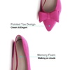 image:imageHee grand Womens Slip on Retro Plaid Bow Ballet Flats Pointed Toe Dress Shoes450rose