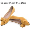 image:imageHee grand Womens Slip on Retro Plaid Bow Ballet Flats Pointed Toe Dress Shoes450yellow